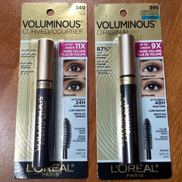 Loreal Paris Voluminous Original/Curved Mascara Bundle NEW - Picture 3 of 10